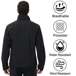 Chaqueta Softshell Reversible para hombre, impermeable, con cremallera completa, cálida, gruesa, para invierno, con capucha, para exteriores, impermeable, informal, a prueba de viento para senderismo - Product Image 5