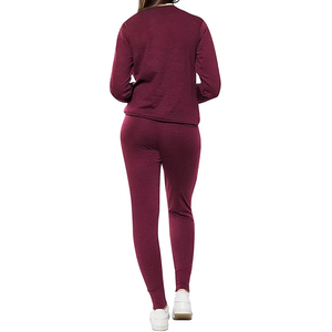 Ensembles de survêtement à capuche pour femmes panneau de sublimation col rond confortable sweat en coton et pantalon de jogging pour dames décontracté - Product Image 2