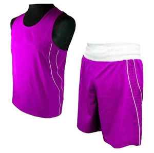 Haut de boxe en polyester personnalisé, kit court de gilet, uniforme de boxe du Pakistan, uniformes de short en polyester de haute qualité - Product Image 3