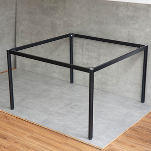 OMA I HCOM007 Design Minimaliste 120x120cm Pieds en Fer à Assembler pour Table Modulable 2-en-1 - Product Image 4