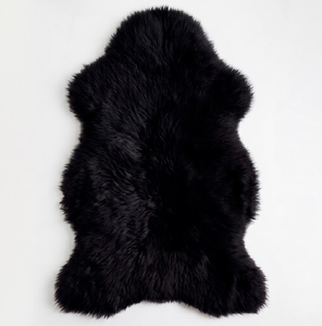 PEAU DE MOUTON NOIRE DU BRÉSIL - QUALITÉ HAUTE GAMME - PRODUIT NATUREL - PROVENANCE DES MEILLEURS TAPIS EN CUIR DE VACHE - Product Image 2