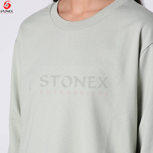 Design personnalisé pull ras du cou 100% coton femmes polaire ras du cou sweat-shirt - Product Image 5