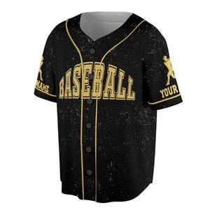 Venta al por mayor de camisetas de béisbol transpirables impresas personalizadas sublimación de transferencia de impresión de alta calidad de secado rápido que absorbe la humedad Unisex - Product Image 4