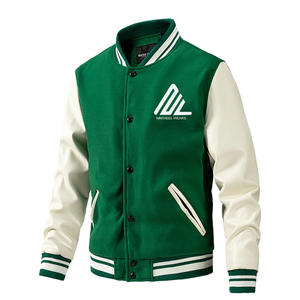 Blouson universitaire unisexe personnalisé de haute qualité, écologique, en coton 100% avec écussons en chenille, logo frontal pour l'hiver - Product Image 4