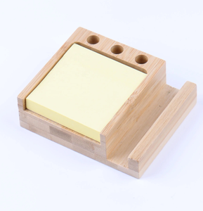 Bois personnaliser porte-bloc-notes autocollant et porte-stylo accessoires de bureau organisateur plateau porte-notes collantes en bois - Product Image 6