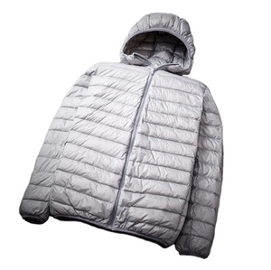 Chaqueta de plumón para hombre, de gran tamaño, fina y ligera, con capucha, de talla grande, para hombre, chaqueta de invierno acolchada de talla grande para hombre - Product Image 5