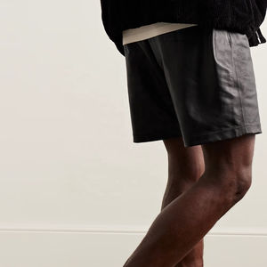 High Quality Men's Casual Wear Comfortable Genuine Leather <b>Shorts</b> Solid Waterproof Breathable Low Price Hot <b>Shorts</b> for Sale - Product Image 3