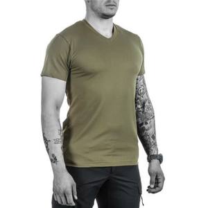 T-shirt uni pour homme à col en V, 100% coton, coupe classique, respirant, tissu Oxford uni - Product Image 5