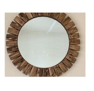 Acacia <b>Wooden</b> Frame <b>Round</b> Shape Wall <b>Mirror</b> Natural Color Home Decoration Elegant Designed Hot Sale Wall Mounted Handcrafted - Product Image 1