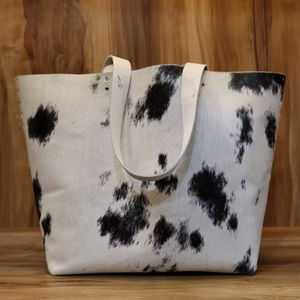 Bolso de mano bohemio para mujer con estampado de animales de cuero genuino único Diseño elegante y espacioso Asa de hombro Elección multicolor - Product Image 1