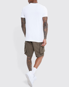 2024 Shorts Baggy d'été en coton tissé pour hommes avec logo personnalisé motif solide pour vêtements décontractés personnalisables - Product Image 2