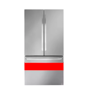 23 Cu. Réfrigérateur à porte française à 4 portes, compatible avec panneau encastrable, profondeur standard - Gris - Product Image 1