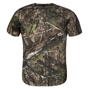 Vente en gros T-shirt OEM pour hommes coupe ample imprimé polaire solide personnalisé femmes dames Blaze Orange camouflage chasseur de pêche - Product Image 4