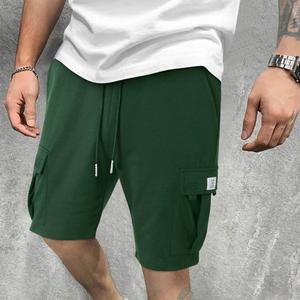 Short de course fitness en éponge française personnalisé pour hommes, respirant, sport d'été, baseball essentiel, motif solide, impression écologique - Product Image 3