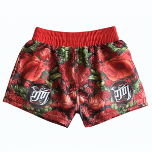 2025 Short en satin imprimé personnalisé de haute qualité pour hommes Troncs de boxe thaïlandaise pour combat MMA et vêtements d'arts martiaux Muay Thai - Product Image 2