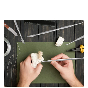 QNQ profesional 10 Uds cuchillo de cera de doble punta de acero inoxidable Kit de espátula de mezcla instrumentos quirúrgicos dentales herramientas de tallador Dental - Product Image 2