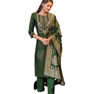 Latest Designer Heavy Viscose Nylon Embroidery Sequence Work <b>Kurti</b> Set by Fab Zone - Product Image 1