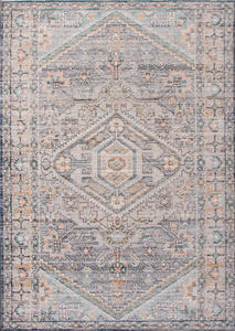 Tapis tissé à la machine LORAVEN Heritage Cross Weave, motif géométrique vintage, écologique, résistant aux taches, à poils ras, toucher coton - Product Image 2