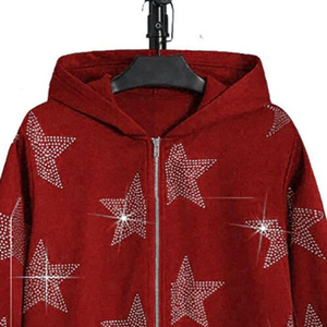 เสื้อฮู้ดผู้ชายแบบกำหนดเองใหม่เสื้อฮู้ดผ้าคอตต้อน100% ตัดเย็บมีฮู้ดโอเวอร์ไซส์มีลายพิมพ์พลอยเทียม - Product Image 3