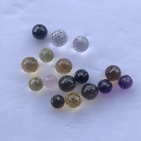 8mm 10mm 12mm Naturel Améthyste Citrine Noir Spinelle Rose Quartz Blanc Topaze Pierre Précieuse Facettes Boules Rondes Pierre Précieuse Lâche Rose
