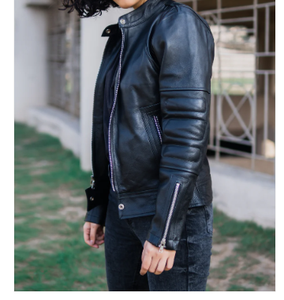 แจ็กเก็ตหนังสำหรับผู้หญิงแจ็กเก็ตหนังแฟชั่นแบบบางลำลองสำหรับผู้หญิง - Product Image 5