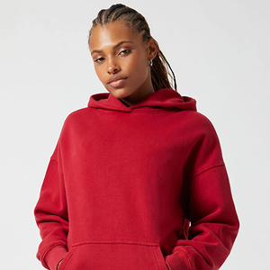 Sudaderas con Capucha Personalizadas de Alta Calidad para Mujer, Hombros Caídos, Transpirables, Premium, Hechas en Pakistán, 100% Algodón para Invierno con Logotipo Frontal - Product Image 1