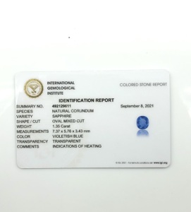 Fourniture en vrac de saphir bleu naturel de haute qualité 1.35 Ctw 7.40X5.70MM pierre précieuse en vrac coupe ovale idéale pour la fabrication de bijoux - Product Image 5