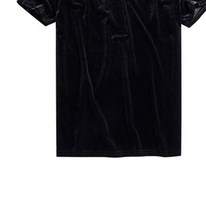 Fabricante de ropa de diseñador Camiseta Hombre de manga corta Camiseta de terciopelo personalizado hombres camiseta de terciopelo - Product Image 2
