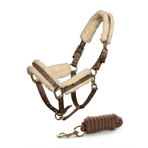 Combinaison de bride et de licou en cuir pleine fleur durable de style anglais pour chevaux conçue pour une utilisation en extérieur avec une taille personnalisable - Product Image 4