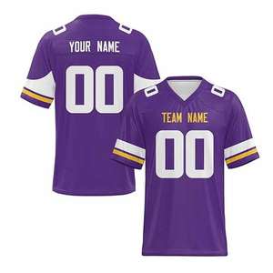 เสื้อเจอร์ซีย์ฟุตบอลแขนสั้นเสื้อฟุตบอลอเมริกันระบายอากาศ - Product Image 2