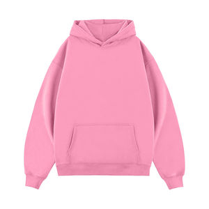 Sudaderas con capucha de logotipo personalizado 350 Gsm Jersey de color sólido para hombre Sudadera con capucha de gran tamaño para hombres Sin cuerda en blanco 350 Gsm Sudadera con capucha - Product Image 5