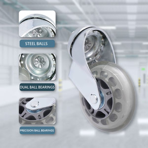 Rueda giratoria silenciosa CCE de 3 pulgadas, rodamiento de bolas de polipropileno de acero sólido, estilo rígido, diámetro de rueda de 75mm y 100mm para uso en carrito - Product Image 4