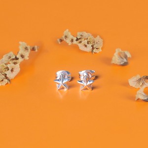 Boucles d'oreilles étoile en argent sterling 925 de style simple bijoux fins plaqués or mignons pour filles ou femmes pour fêtes anniversaires - Product Image 1