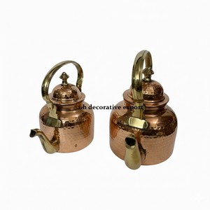 Bouilloire en cuivre martelé artisanal traditionnel, écologique, de luxe, pour la décoration de cuisine haut de gamme, service de table, théière/cafetière solide - Product Image 2