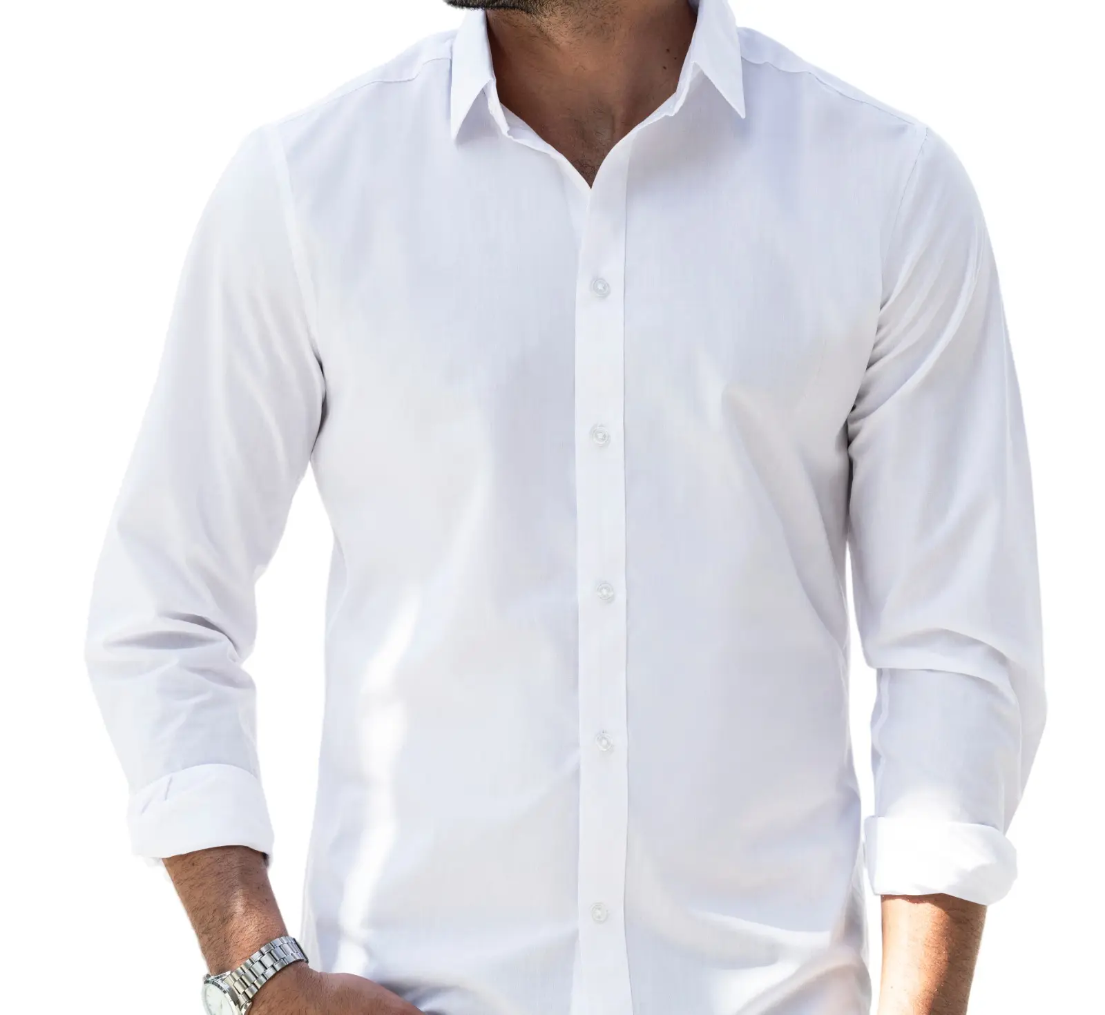 New White 100% Irish Linen Slim Fit Men's Shirt in Best Quality and Best Prices