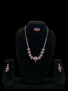 ชุดสร้อยคอเจ้าสาวสแตนเลสวินเทจสำหรับผู้หญิงต่างหูขัดเงาและเข้าคู่กัน-ของขวัญแต่งงาน - Product Image 4