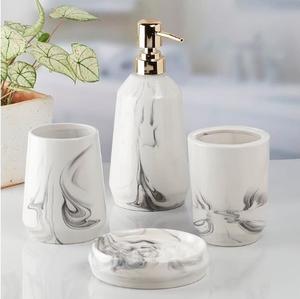 Juegos de baño de cerámica Premium de alta calidad para el hogar, restaurantes, hoteles, atractivos juegos decorativos a granel - Product Image 4