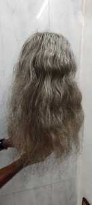 <b>Grey</b> Hair <b>Wig</b> Premium Human Hair Extensions for Stylish Look - Product Image 4