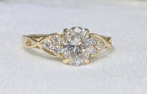 แหวนทองคำแท้ 10k/14k/18k สีขาว/เหลือง สำหรับผู้หญิง ประดับเพชรเลี้ยงในห้องปฏิบัติการ 1.15 กะรัต เหมาะสำหรับงานแต่งงาน งานหมั้น แหวนเพชรแฟนซี - Product Image 3