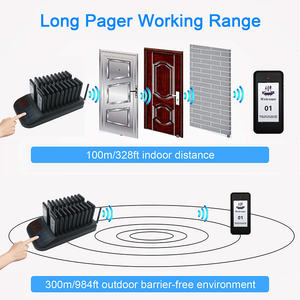 Daytech 433,92 MHz cargador inalámbrico restaurante 16 piezas máquina de cola de paginación de invitados SISTEMA DE zumbador vibratorio - Product Image 2