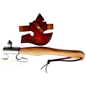 Hacha de acero de Damasco estilo vikingo al aire libre servicio OEM ODM de alta calidad personalizada al por mayor hacha de mango de madera de corte de acero al carbono - Product Image 3