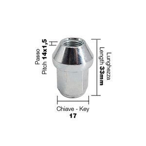 10 tuercas cerradas ch.17 14X1.5 l.33mm - Product Image 3