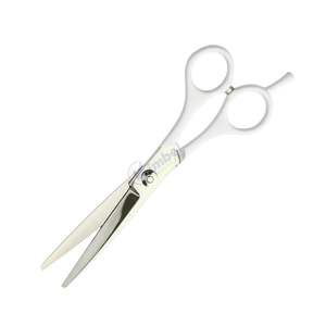 Custom White <b>Handle</b> Stainless Steel Barber Scissors Professional Hair Cutting <b>Shears</b> Lightweight Salon Tools - Product Image 4