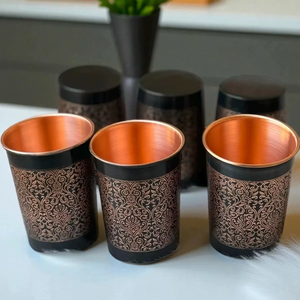 Vaso de Cobre para Agua Saludable, Vaso de Cobre Ayurvédico, Vaso de Cobre para la Salud, Vaso de Cobre Indio - Product Image 1