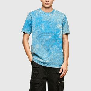 Camiseta de algodón personalizada 240 GSM 100%, lavada con ácido ropa de calle de gran tamaño, cuello redondo, camiseta transpirable antiarrugas, talla 6XL lisa - Product Image 3