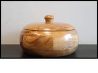 Boîte à chapati en bois et acier marron, technique émail doux, style nautique antique, qualité alimentaire, pour cuisine, service et décoration de plats chauds et roti