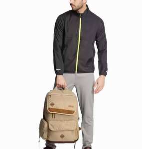 2025 chaqueta de lluvia de estilo de cremallera de moda para hombres personalizar Color negro sólido tela transpirable ropa al aire libre chaqueta de lluvia para hombres - Product Image 6