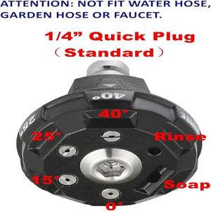 6-en-1 changement rapide réglable 1/4 pouces 3/4 embouts de buse de nettoyeur haute pression à connexion rapide - Product Image 4