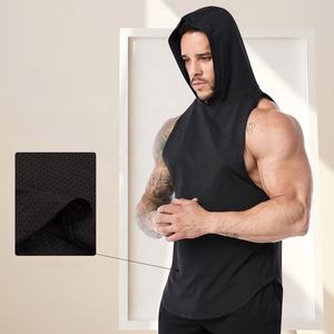 Débardeur à capuche pour homme, chemise musclée sans manches pour l'entraînement, la musculation, l'entraînement et le fitness - Product Image 4