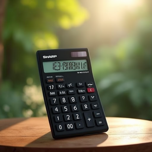 Calculatrice de bureau solaire Sharp EL-125TWH 112 x 13 x 176 mm (L x H x P) Noire - Product Image 3